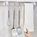 2Pcs Punch-free Adjustable Curtain Rod Holder Self Adhesive Clothes Rail Bracket 360 Rotation Triangle Ring Hooks. 