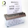 Quorrae Handheld Paper Shredder Portable Manual Paper Shredder 3mm Strip Cut for Home Office Stationery Transparent Window Easy to Use Compact Design A4 Size Documents Paper Cutting Tool. 