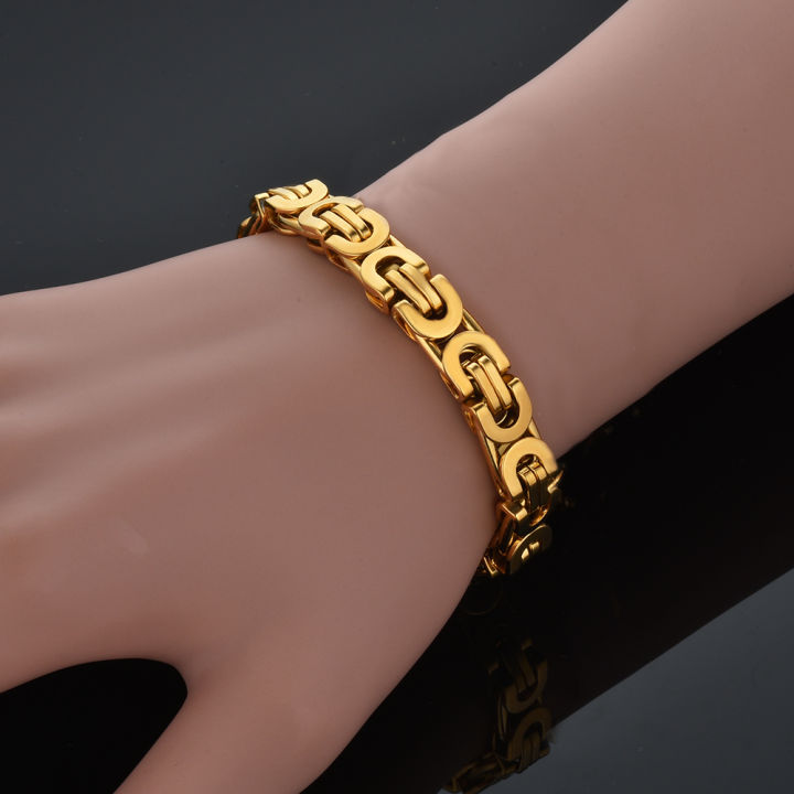 Mens%20316L%20Stainless%20Steel%20Male%20Bracelet%20Wholesale%20Braslet%20Gold%20Silver%20Color%20Braclet%20Chunky%20Cuban%20Chain%20Link%20Bracelet%20For%20Man%20SMGSLIB%20Mother%20-%20Image%202