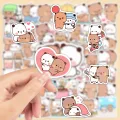 20/40/60 pcs Bubududu Stickers Lovely Cute Bubu Dudu Bear Couple Stickers for Laptop Scrapbook Journal Kids Girls Boys Stickers. 