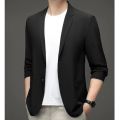 High-End Single Western Thin Ultra-Thin Stretch New Coat Sun Protection Ice Silk Suit Men's Thin Suit Summer Summer. 