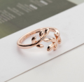 Olive Tree Leaves Design Ladies Ring For Girls. 
