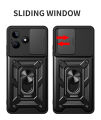 【Miga Plaza】 Privacy Armor for Realme C51 Case Shockproof Armor Camera Slide Cover Rugged Casing with Ring Stand. 