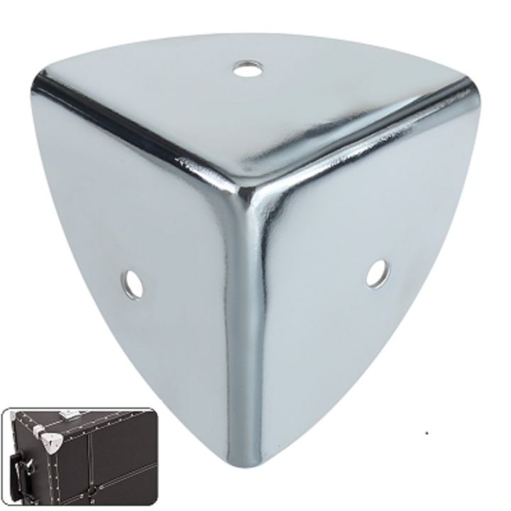 4pcs Flight Case Metal Corner Brackets Luggage Corner Protectors Wooden Box Angle Furniture Three Corner Guard Case Edge Cover
