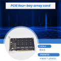 4 Port NVMe to PCIE Adapter Card M.2 NVME to PCIe X16 Adapter. 