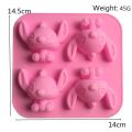 Disney Stitch Cake Moulds Cartoon Silicone Ice Cube Mould Multifunctional Candy Cake Mold Kitchen Pastry Handmade Baking Tools. 