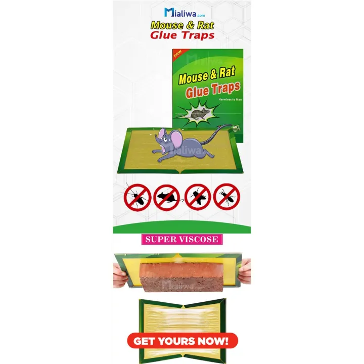 Mouse & Rat Trap Glue Board, Sticky Adhesive Glue, Mouse Rodent Fly Cockroach Insect & Pest Control