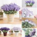 Artificial Lavender Bouquet   Flower Bouquet Home Wedding Garden Decor UV Resistant Bouquet In/outdoor Bouquet. 