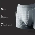 Miiow 3Pcs Men's Underwear Men's Traceless Summer Thin One Piece Ice Breathable Youth Four Corner Large Shorts L-4XL. 
