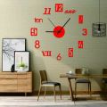 DIY Wall Clock New Modern Design Silent Acrylic English Numbers Wall Clocks for Home Living Room Wall Watch Stickers Decoration. 