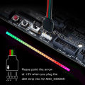 Desk Computer Case Led Strip 5v 3pin Header Powered Ws2812b Ic 5050 Smd Individual Pixel Rgb Black Pc 0.5m 1m 1.5m 2m. 