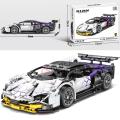 1:14 Bugatti Lambor FKP 37 Blocks Toy Building Blocks Sports Car Black Pink Model Decoration Kids Racing Boy Gifts. 