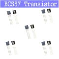 10PCS | BC557 / BC 557 TO-92 45V 0.1A PNP Transistor New (for Diy Amplifier / Arduino). 