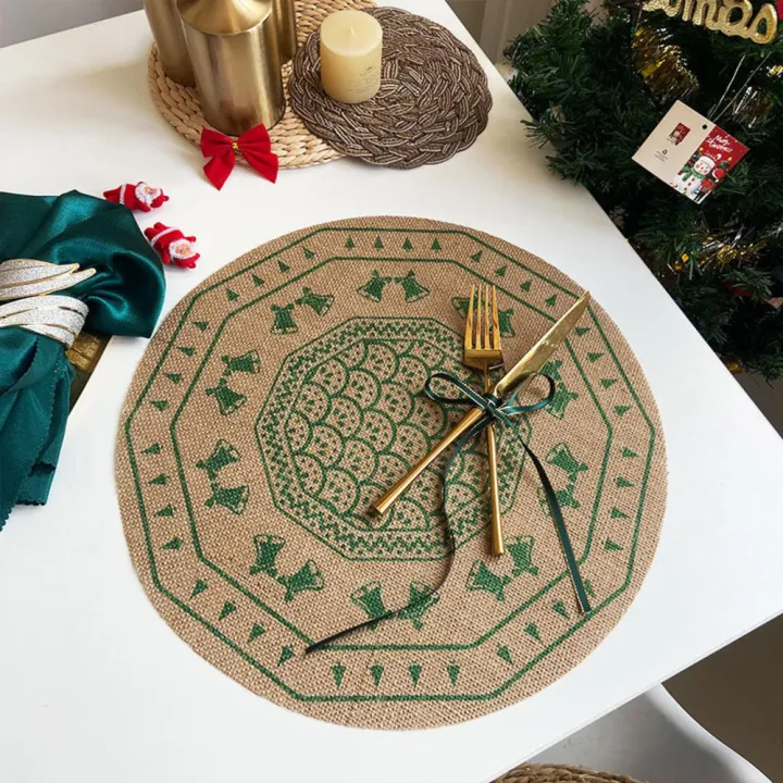 Christmas%20Table%20Decoration%20Coffee%20Cup%20Mat%20With%20Wool%20Ball%20Wool%20Ball%20Decorative%20Mat%20Printed%20Woven%20Table%20Mat%20Christmas-themed%20Placemat%20-%20Image%206