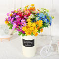 Cute Artificial Flowers Lifelike Silk Decorative Flower Silk Daisies 28 Heads One Bouquet 7 Branch for Floral Arrangement DIY Flowers Table Decor Home Decor Wedding Decoration DIY Crafters Room Accent. 