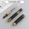 Retro Metal Fountain Pen Replaceable Ink Elegant Gift for Writing Stationery Office School Supplies. 