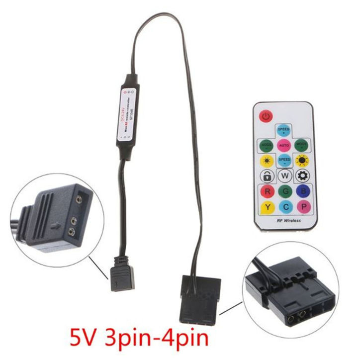 5v Rf Wireless Remote Control Powered 2.4g Rgb Led Controller 17 Keys ...