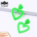 Carat Pendant Earrings 1 Pair Hollow-out Love Heart Dangle Earrings Fashion Candy-col d Acrylic Lightweight Double Heart Drop Earrings Valentine's Day Mother's Day Jewelry Gift Heart Earrings. 