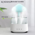 Raining Cloud Humidifier & Diffuser with Color Changing Night Light Rain Sounds 3 Modes Nimbus Mushroom Design for Relaxation & Sleep. 