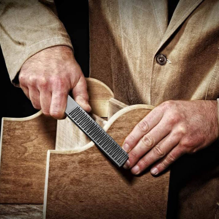 Flat Rasp Set 【StyleVoyager】2Pcs 4 Way Wood Rasp File Hand File and Round Rasp Half ...