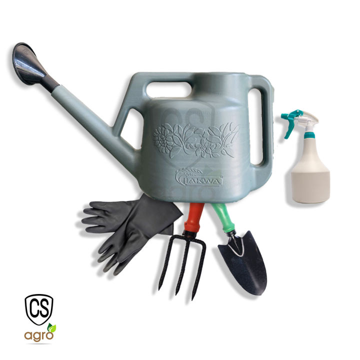 Garden Tool Package - Hand Fork, Trowel, 1L Spray Bottle, 3L Watering ...