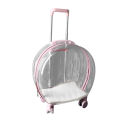 Cat Trolley Case Large Ventilation Holes Wheeled Pet Carrier for Bathing. 