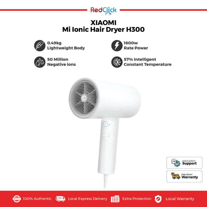 Xiaomi Mi Ionic Hair Dryer H300 1600W Power 50 Million Negative Ions ...