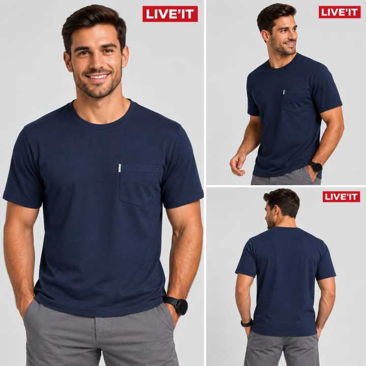 Mens Pocket T-Shirts Navy