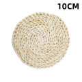 Natural Corn Straw Woven Handmade Husk Rattan Placemats Cup Coaster Grass Mats Heat Resistant Kitchen Dining Table Accessories. 