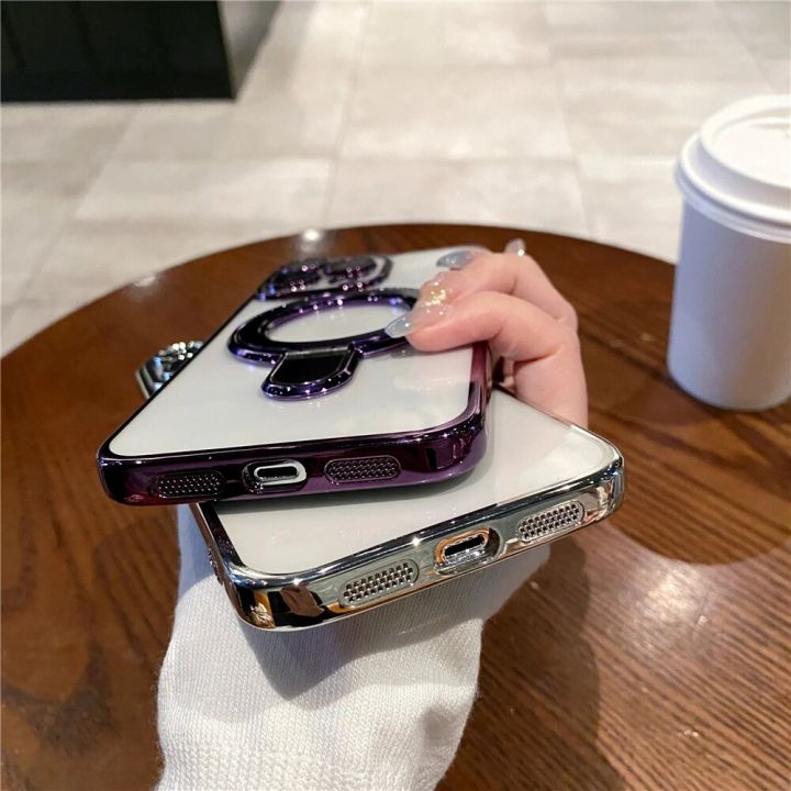 HOCE%20Plating%20Magnetic%20Ring%20Bracket%20Phone%20Cases%20For%20iPhone%2015%2014%2013%2012%2011%20Pro%20Max%20X%20XR%20XS%20Max%208%207%20Plus%20MagSafe%20Case%20Camera%20Lens%20Film%20Protection%20Holder%20Stand%20Soft%20TPU%20Clear%20Back%20Cover%20-%20Image%208