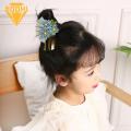 Flower Fan-shaped Hair Clip Japanese Kimono Hair Clip for Girls Traditional Dress Cosplay Headgear with Faux Pearl Flower Decor Tassel Hairpin. 