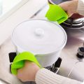 2Pc Silicone Oven Mitts Heat Resistant Gloves Tray Dish Holder Anti-slip Pot Mitten Finger Protector Cooking Baking Tools. 