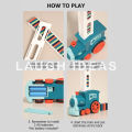 Domino Train Toys Moving Automatically Electric Block Play Kids Children Gift Present Mainan Kereta Api Menyusun Blok. 