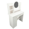 Dressing Table Stylish Multifunction Stable Makeup Vanity Desk with Lighted Mirror for Bedroom. 