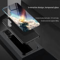 Biruiqu For Samsung Galaxy S24 S24+ S24 Plus S24 Ultra Shockproof Starry Colorful Tempered Glass Back Soft Silicone Edge Case Cover. 