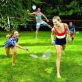 Badminton Net Set Volleyball Net with Pump and Ball Mesh Standard Braided Net for Beach Games Playing Yard Indoor Outdoor Sport Training. 