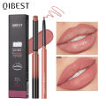 QIBEST 2pcs Lipstick Lipliner Pen Set Matte Nude Lip Liner Pencil Waterproof Long Lasting Lipstick Pen Contour Makeup For Women. 