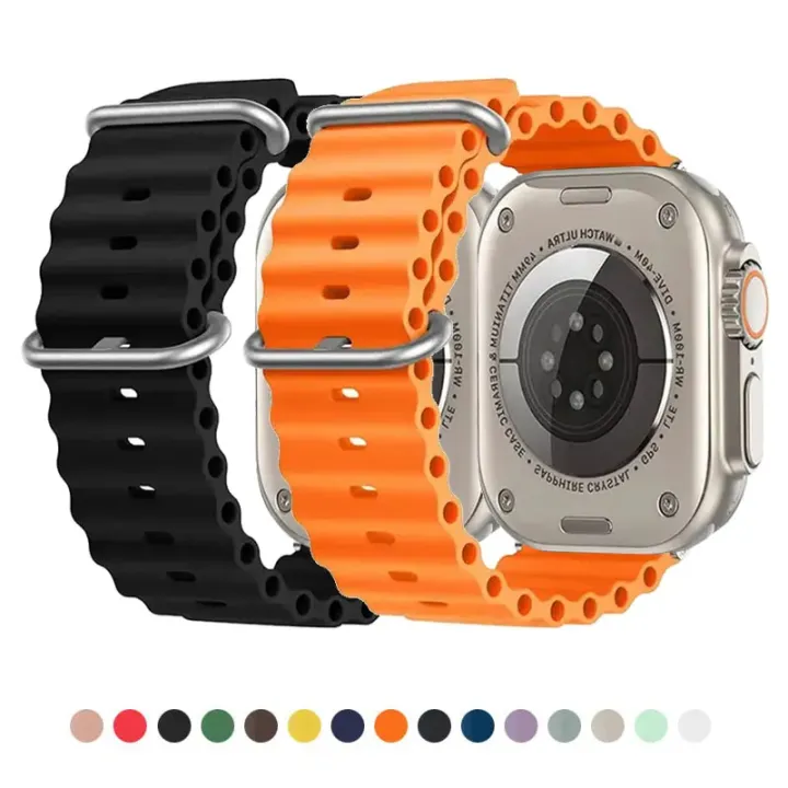 Watch strap for Apple watch ultra band series 10  49mm 42 44 45 46 49 mm original Silicone Bracelet