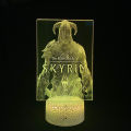 The Elder Scrolls V Skyrim Game Figure 3d Led Lava Lamp Touch Usb Night Lights Bed Room Table Desk Decoration. 