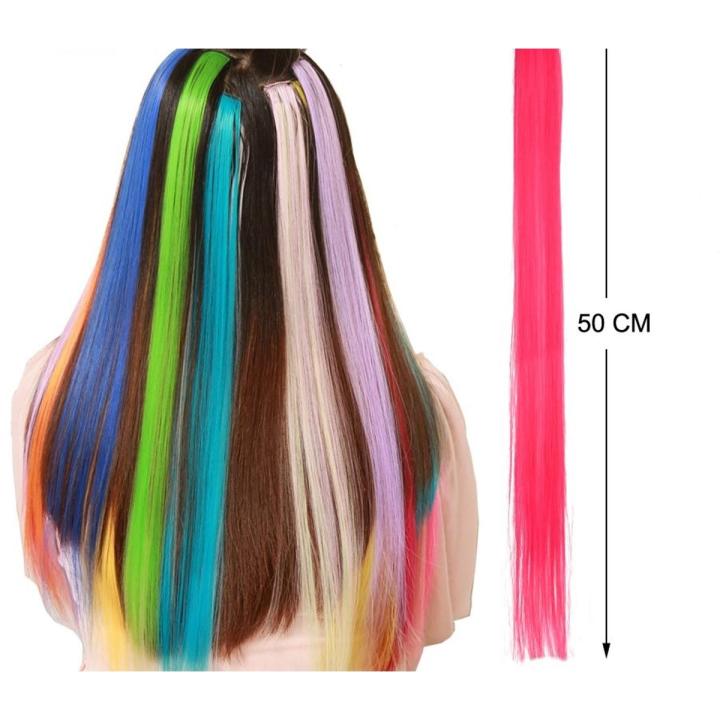 new Piece For Ombre Hair Extensions Pure Color Straight Long Synthetic Hair Fake Hair