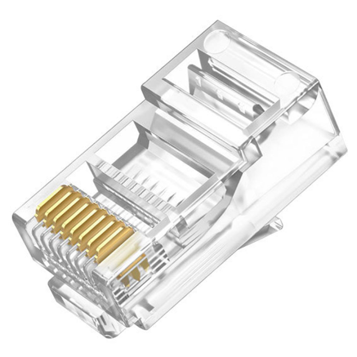 NAMUNY 100PCS RJ45 Ethernet Cables Module Plug Network Connector for ...