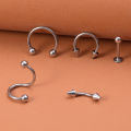 1pc Surgical Steel Forcep Nose Ring Hoop Septum Piercing Holding Tool Unscrew Clamp and Eyebrow Earrings Labret Body Jewelry set. 