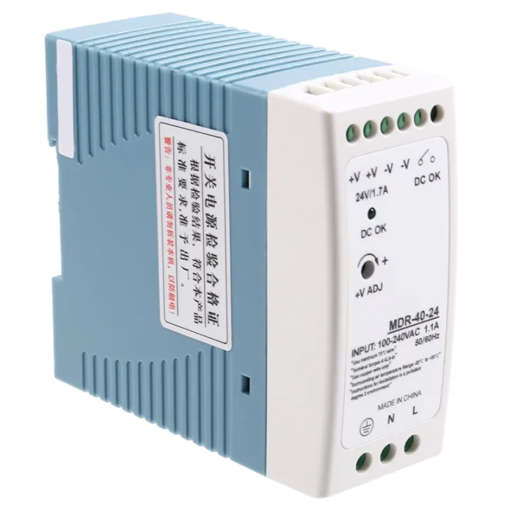 MDR-40-24V 24V 40.8W Din Rail Power Supply Ac-Dc Driver Voltage ...