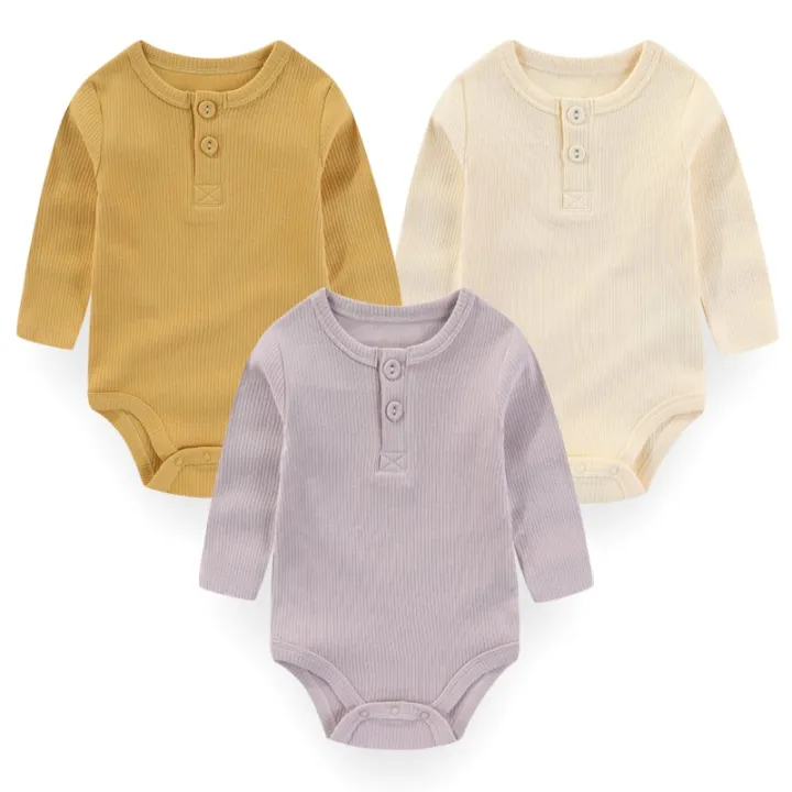 3%20Pieces%20Unisex%20Solid%20Color%20Baby%20Girl%20Clothes%20Sets%20Newborn%20Cotton%20Long%20Sleeve%20Baby%20Boy%20Clothes%200-24M%20Baby%20Rompers%20Active%20-%20Image%205