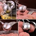 Stainless Steel Meatball Clips Meatballs Maker Tool Non Stick Stuffed Fish Ball Rice Ball Making Mold Kitchen Gadgets 1Pcs. 