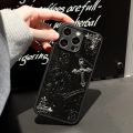 Luxurious Three-dimensional Cross Kroxin PU Leather Printed Grand Phone Case for iPhone 16 15 14 Plus 13Pro Max Protective Cover. 