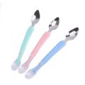【NEW】 Baby Food Supplement Fruit Double-Headed Mud Scraper Baby Food Scraper Stainless Steel Apple Mud Spoon Multifunctional Tableware. 