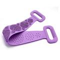 Silica gel Bath brush Towel two stop scrubbing belt body Scrub Silicone Back Scrubber for Shower Soft Rubbing Massage Bubble with Body Cleaner and Shampoo Massager. 