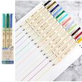 【The Quiet Page】3pcs Four Season Color Soft Brush Sign Pen Set For Drawing Calligraphy Lettering Paint Fine Tip Liner School Art Design A6335. 