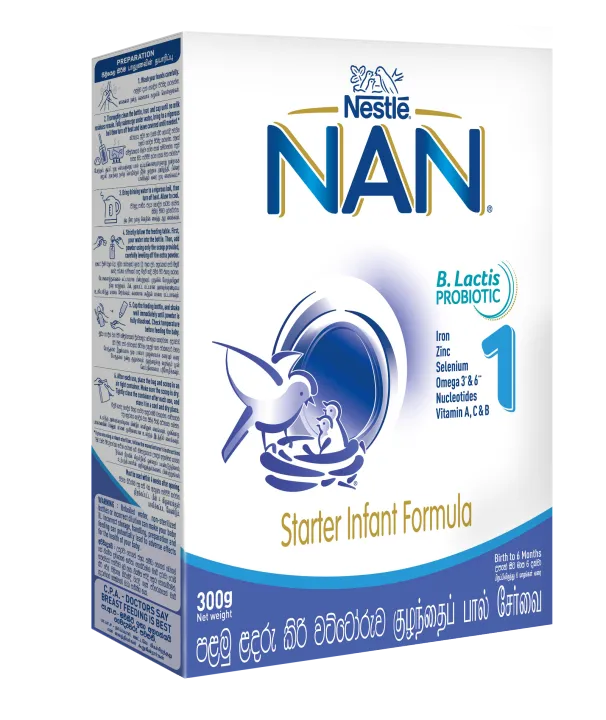Nestle NAN 1 HMO Starter Infant Formula – Birth to 6 months, 300g Bag in Box Pack